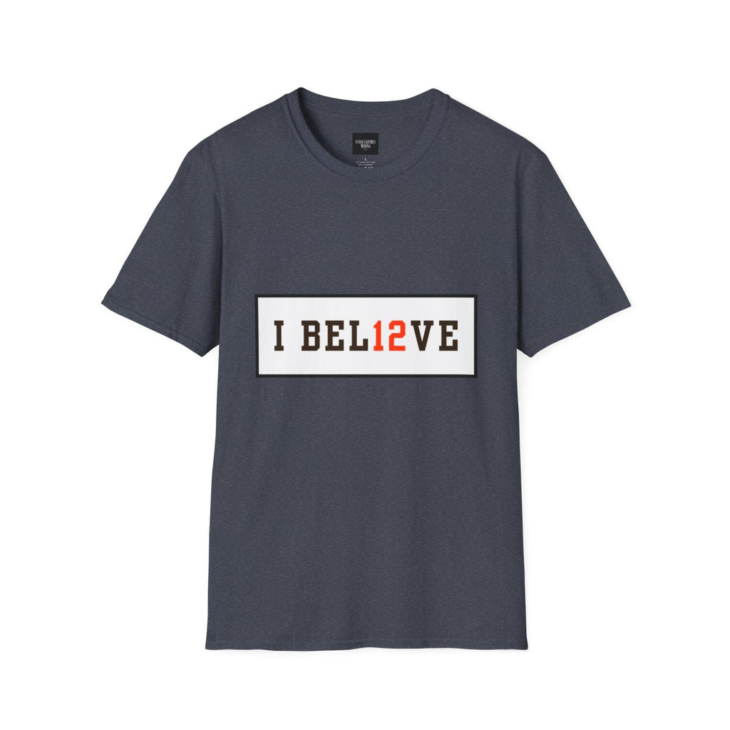 I BEL12VE T-Shirt - Multiple Color Options | Motivational Game Day Tee | Sports Fan Apparel