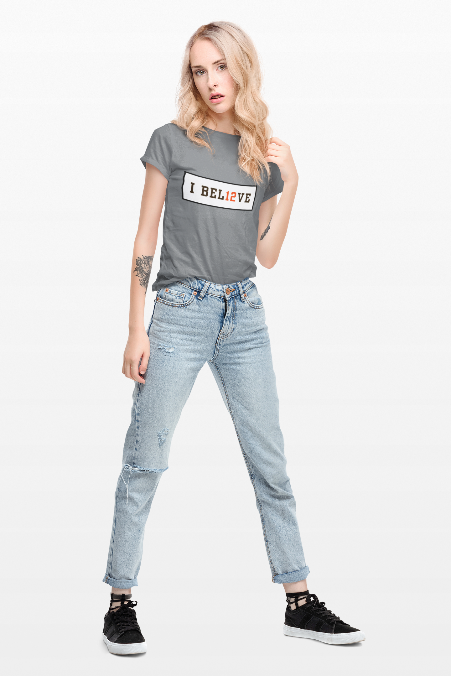 I BEL12VE T-Shirt - Multiple Color Options | Motivational Game Day Tee | Sports Fan Apparel