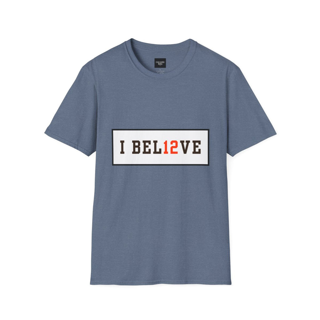 I BEL12VE T-Shirt - Multiple Color Options | Motivational Game Day Tee | Sports Fan Apparel
