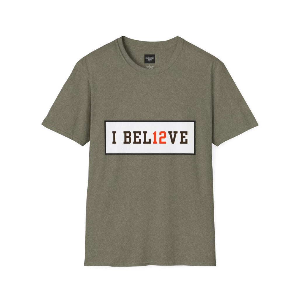 I BEL12VE T-Shirt - Multiple Color Options | Motivational Game Day Tee | Sports Fan Apparel