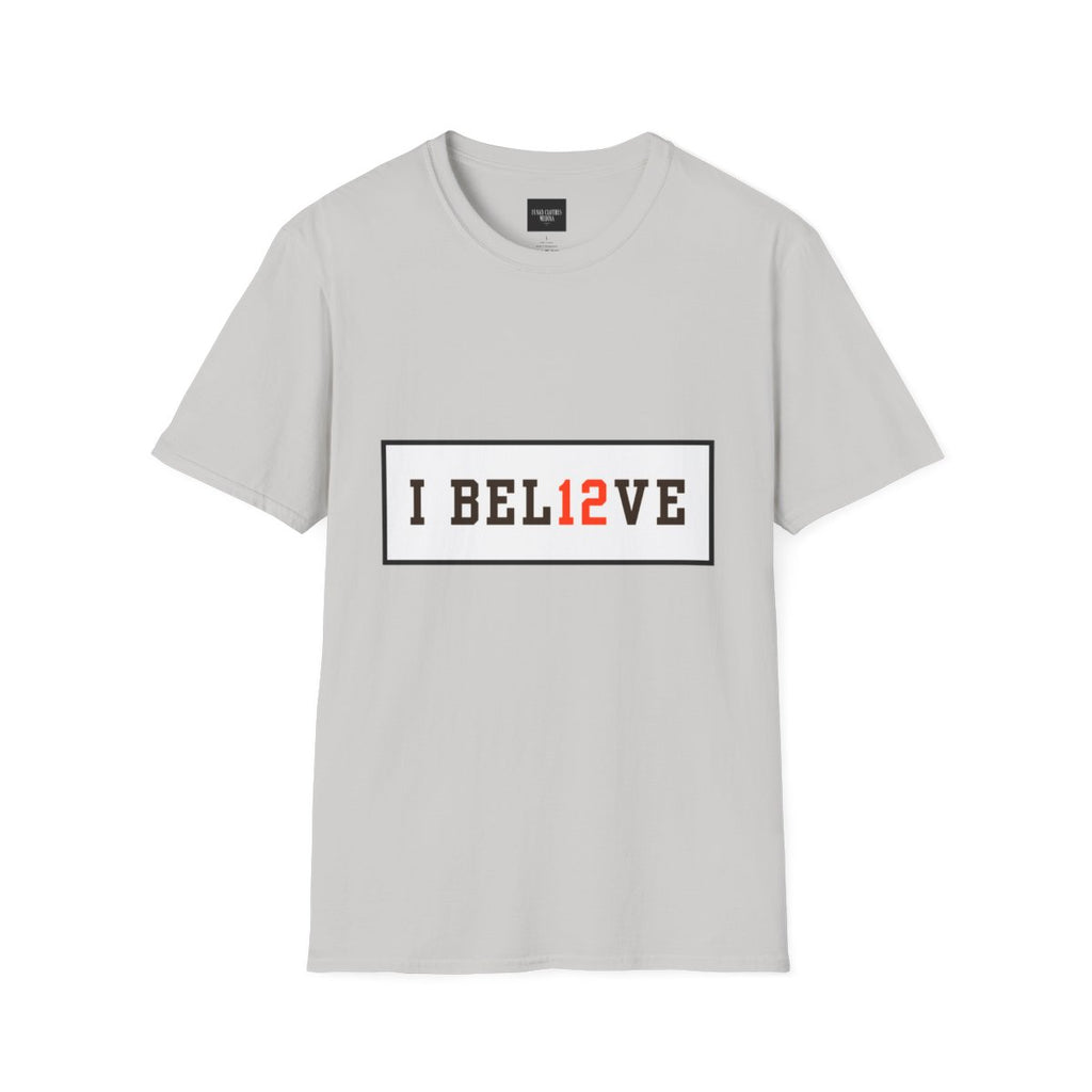 I BEL12VE T-Shirt - Multiple Color Options | Motivational Game Day Tee | Sports Fan Apparel
