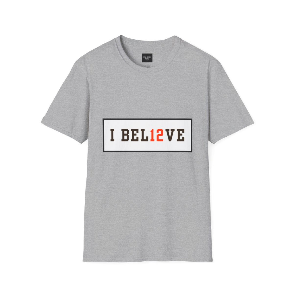 I BEL12VE T-Shirt - Multiple Color Options | Motivational Game Day Tee | Sports Fan Apparel