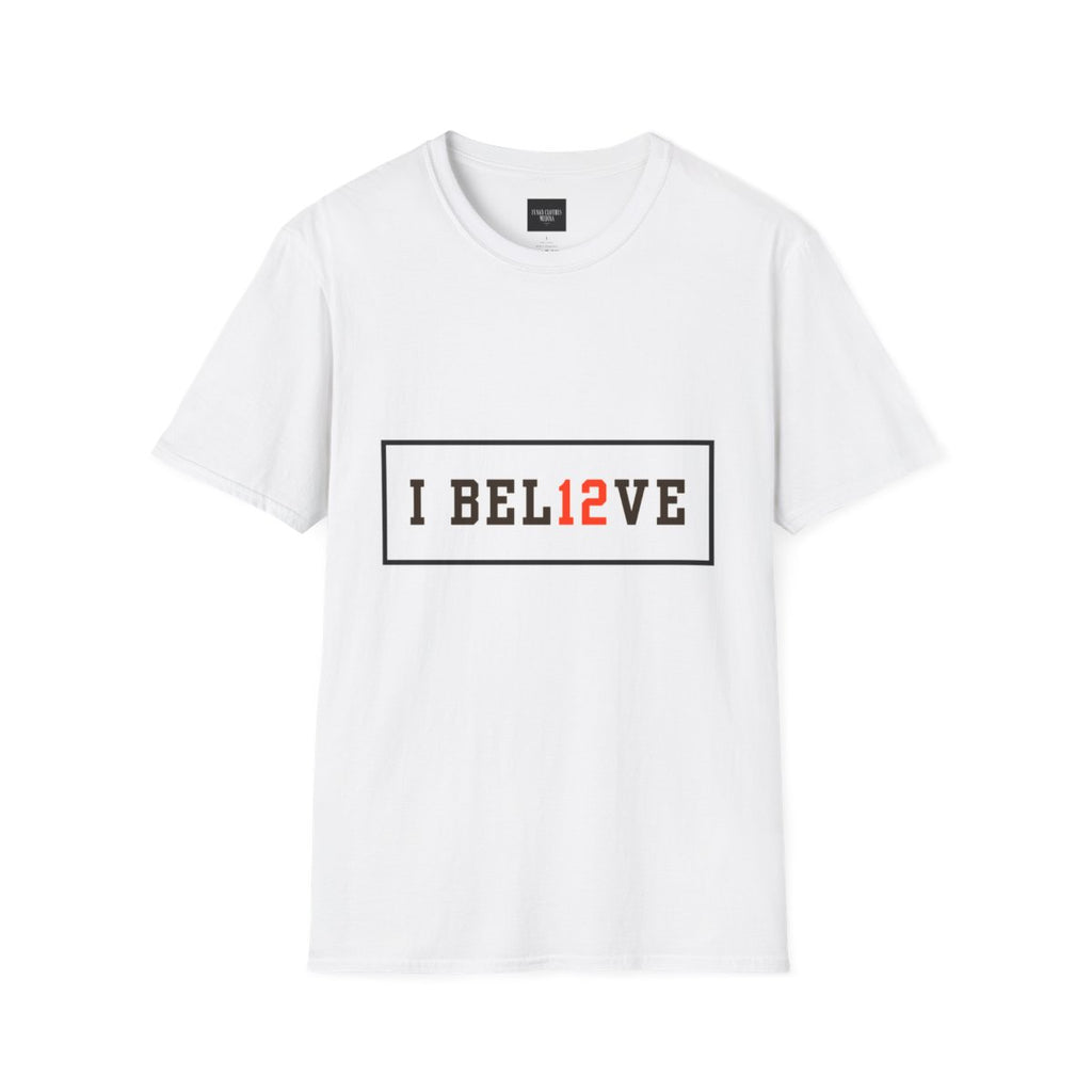 I BEL12VE T-Shirt - Multiple Color Options | Motivational Game Day Tee | Sports Fan Apparel